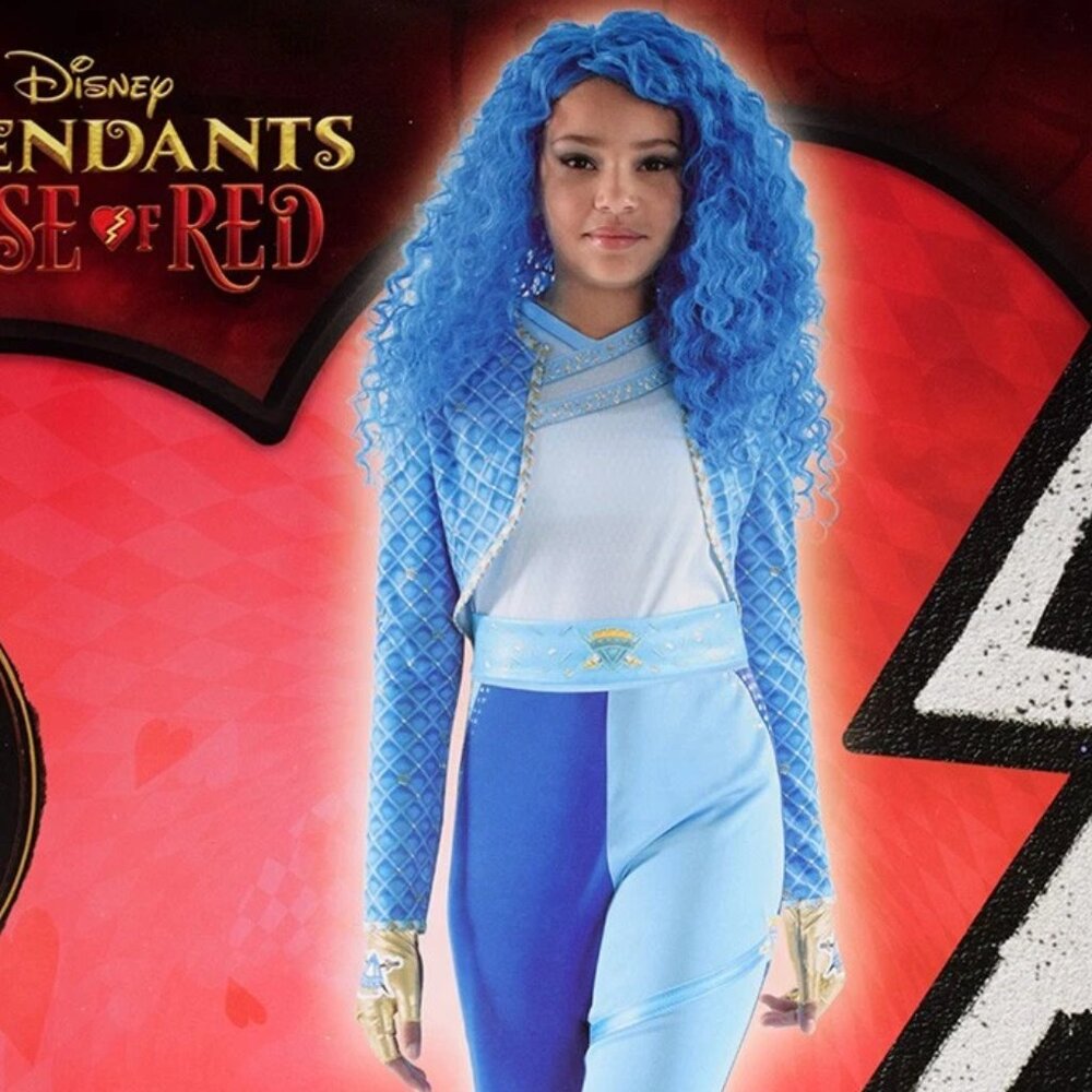 GIRL'S MEDIUM DISNEY DESCENDANTS THE RISE OF RED PRINCESS CHLOE CHARMING COSTUME - Picture 5 of 6